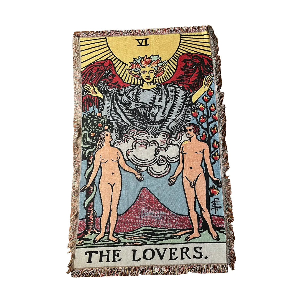 The Lovers Throw Blanket or Wall Hanging, 5x3 Foot