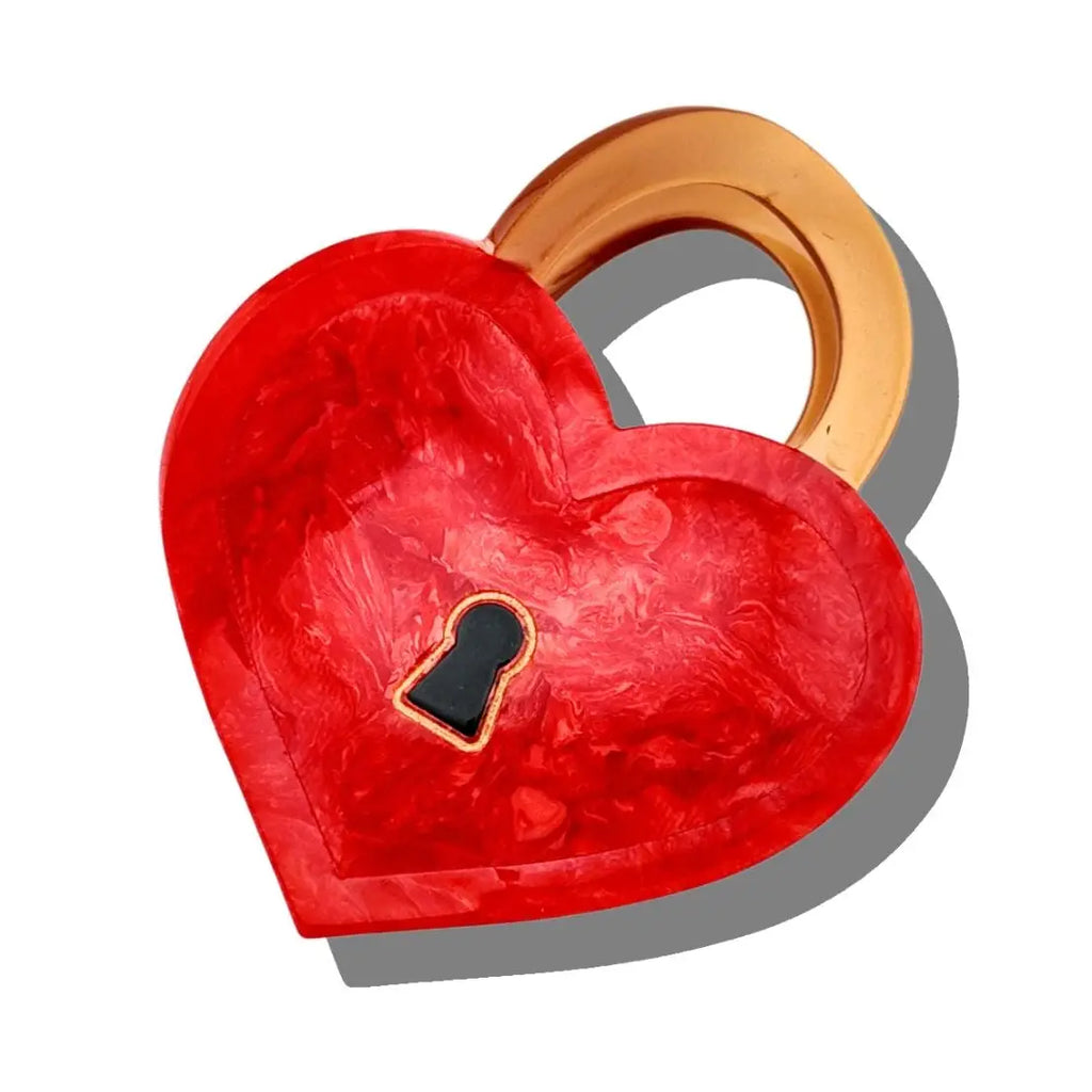 Padlock Heart Hair Claw Clip