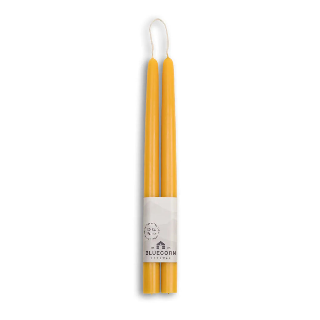 Bluecorn Beeswax Taper Candles
