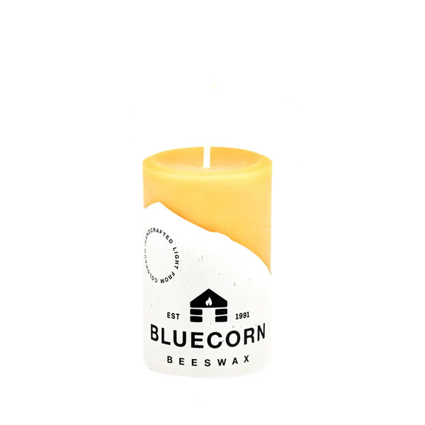 Bluecorn Piillar Beeswax Candles
