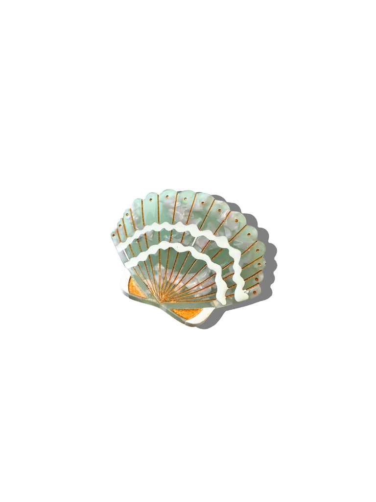 Blue Seashell Hair Claw Clip