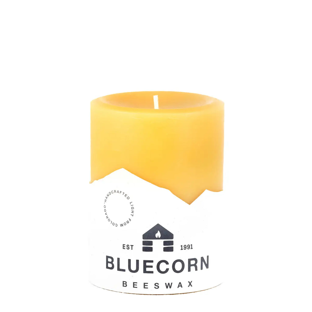 Bluecorn Piillar Beeswax Candles
