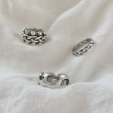 Braided & Ball Band Sterling Silver Ring