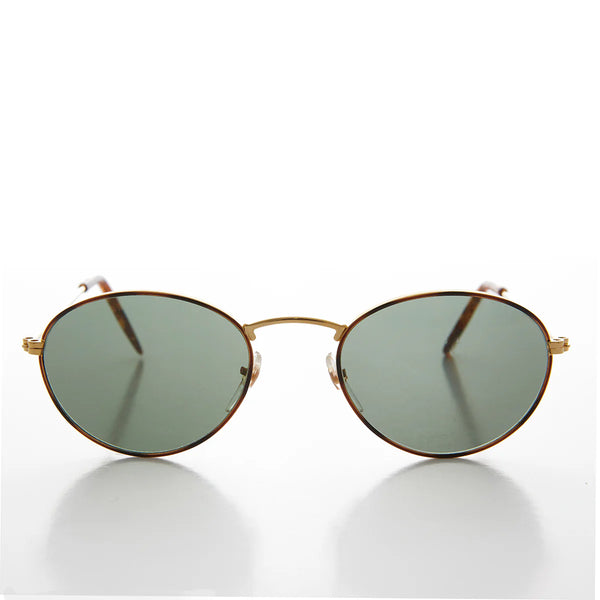 Dove - Classic Gold and Tortoise Vintage Sunglass with Glass lens