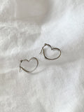 Heart Mini Hoop Sterling Silver Earrings