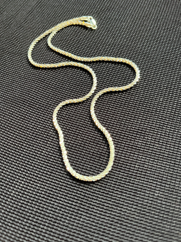 Sterling Silver Margarita Chain Choker Necklace