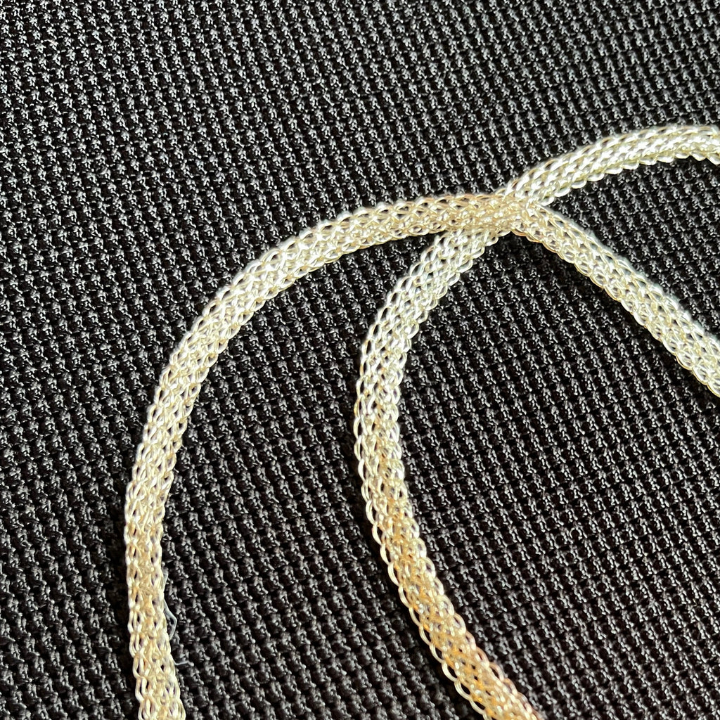 Sterling Silver Mesh Choker Necklace 16" or 18"