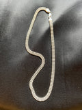 Sterling Silver Three Bead Dot Chain Choker Necklace