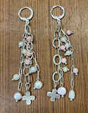 Sterling Silver Chain and Pearl Earrings