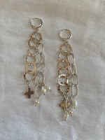 Sterling Silver Chain and Pearl Earrings