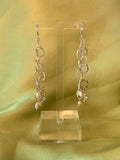 Sterling Silver Chain and Pearl Earrings