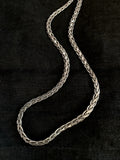 Wide Braided Link Sterling Silver Necklace