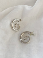 Spiral Stud Sterling Silver Earrings