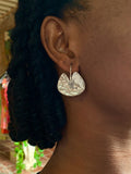 Ed Levin Leaf Sterling Modernist Earrings