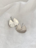 Ed Levin Leaf Sterling Modernist Earrings