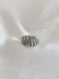 Ridged Knot Sterling Silver Ring