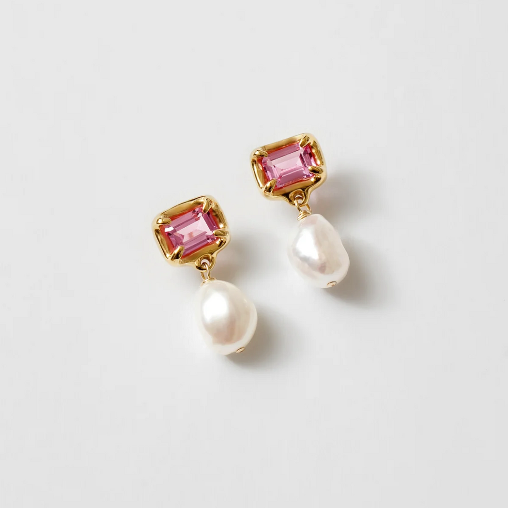 Sophie Earrings in Pink & Gold