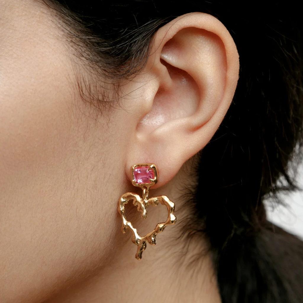 Martina Earrings in Pink & Gold