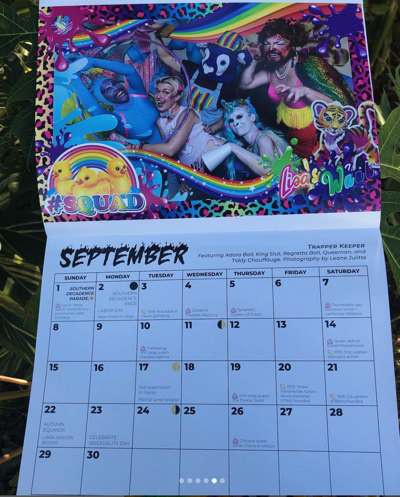 Flaming Flagettes Art Calendar