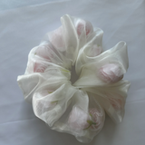 Giant Sheer Rose Stuffed Scrunchie