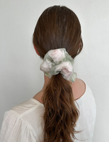 Mini Sheer Rose Stuffed Scrunchie