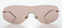 y2k Rimless Shield Sunglasses - Stary Brown/Sports