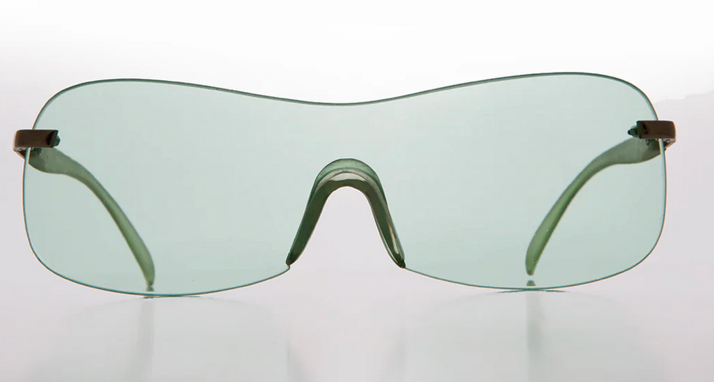Mono Lens Shield Vintage Sunglasses - Blazer - Green