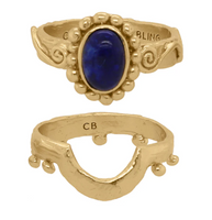 Lazaward Ring Stack in Lapis Lazuli