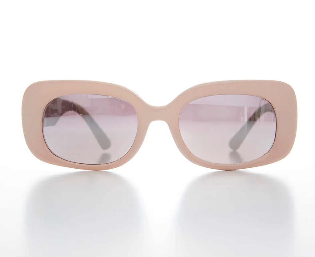 Thick Pastel Mod Retro Sunglass - Tutti - Pink