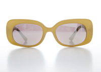 Thick Pastel Mod Retro Sunglass - Tutti - Mustard