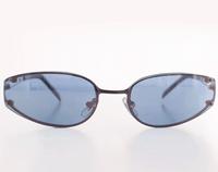 Oval Y2k Wrap Around Sunglasses - Rickey - Blue