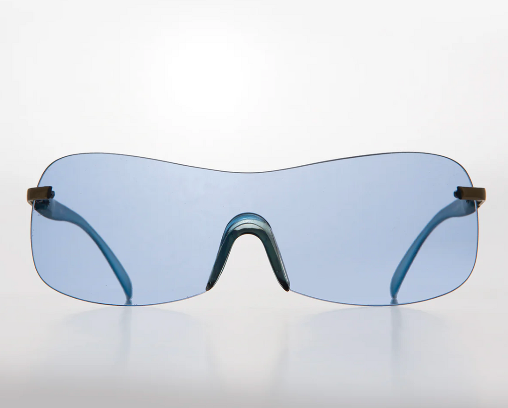 Mono Lens Shield Vintage Sunglasses - Blazer - Blue