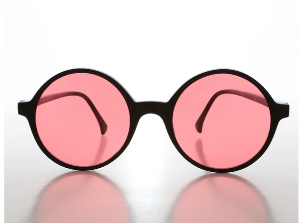 Round Sunglasses with Tinted Lenses - Viva - Light Pink