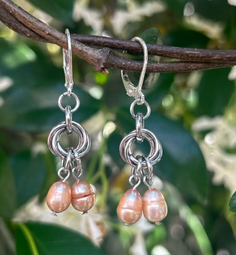 Chain Mail Stainless Steel Earrings