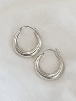 Large Creole Hoop Sterling Silver Earrings