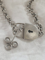 Key & Lock Sterling Silver Chain Necklace