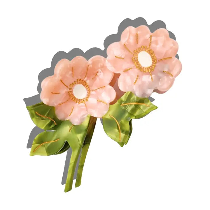 Wild Roses Claw Hair Clip