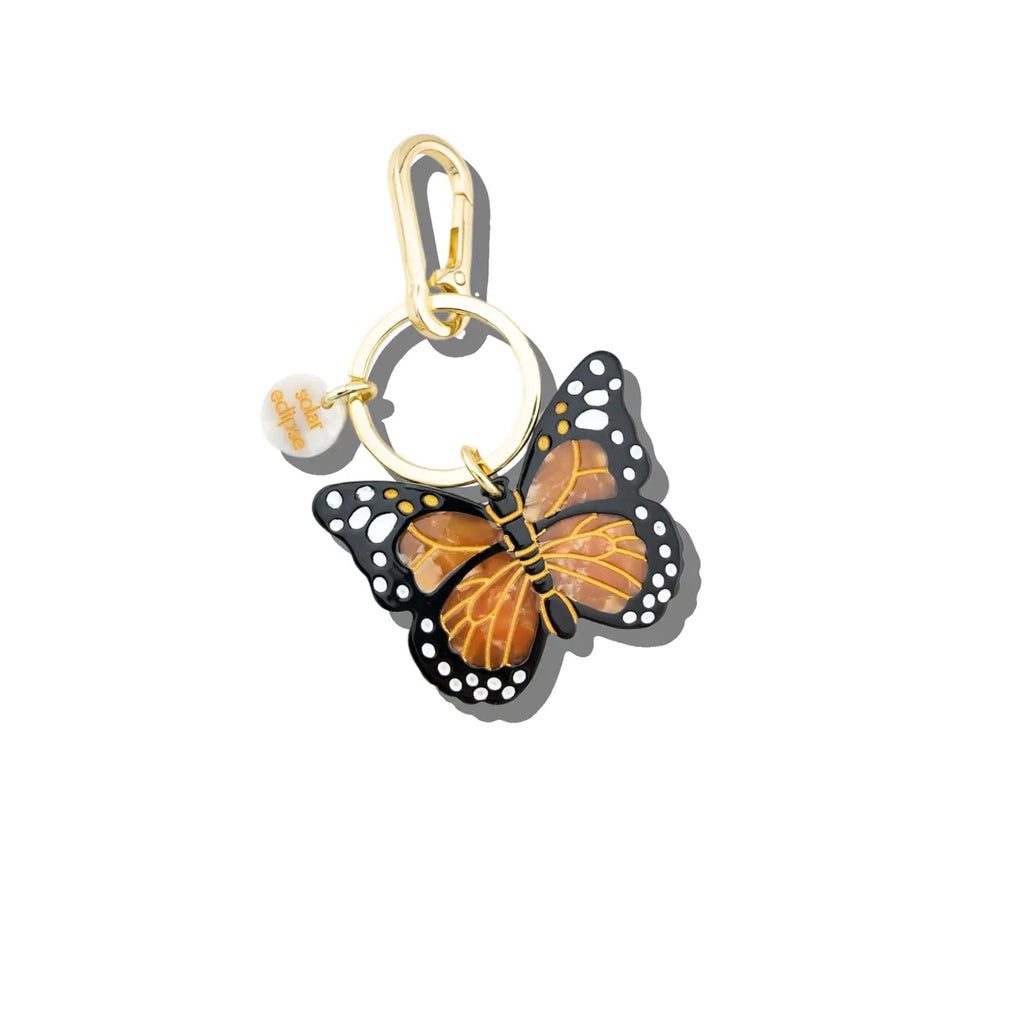 Monarch Butterfly Bag Charm + Keychain