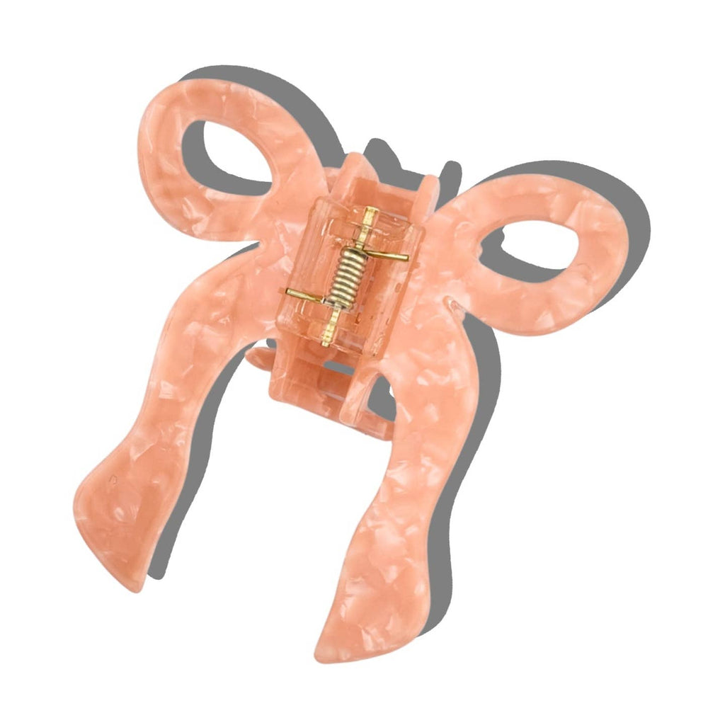Hand-Painted Coquette Bow Claw Clip