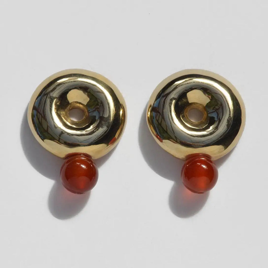 Albers Earrings in Carnelian