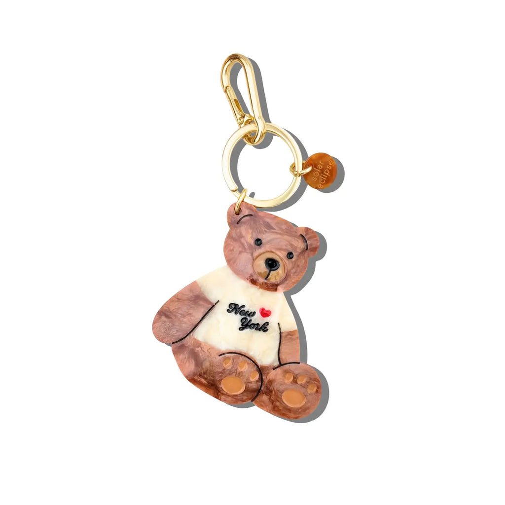 New York Teddy Bear Bag Charm + Keychain