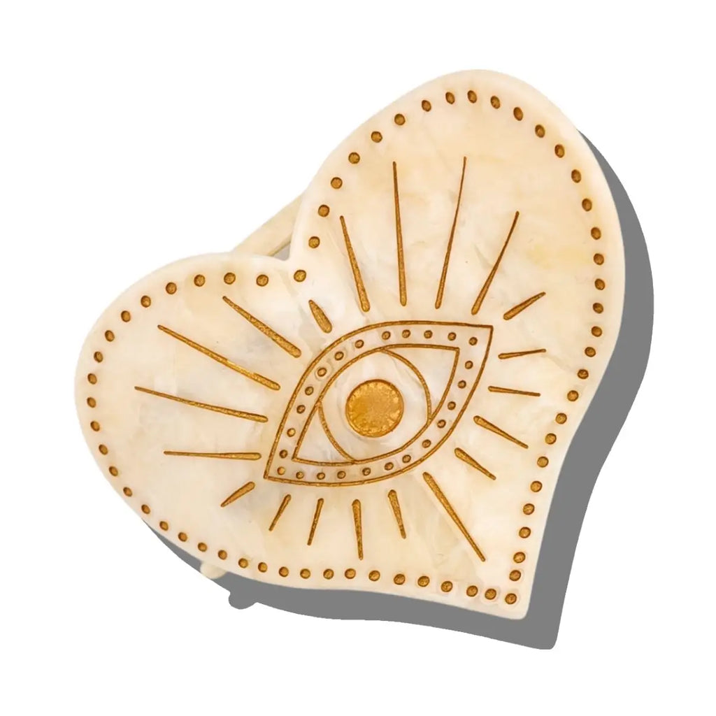 Celestial Heart Lay Down Claw Clip