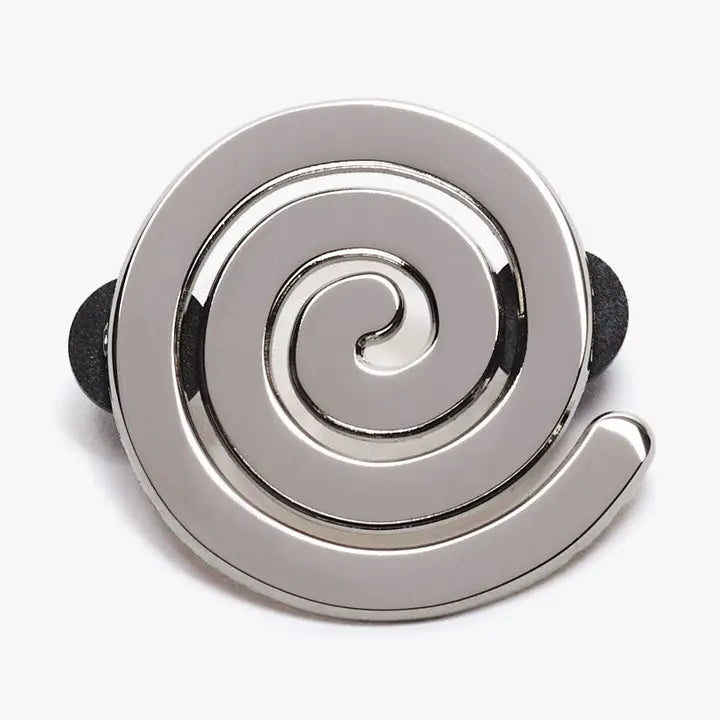 Spiral Pin - Silver Metal Swirl Lapel Pin
