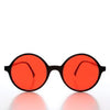 Round Sunglasses with Tinted Lenses - Viva - Red