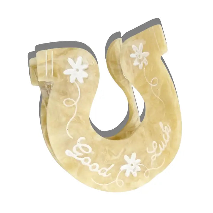 Good Luck Horseshoe Claw Clip