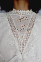 Victorian Short Sleeve Eyelet Lace Gown