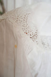 Victorian Short Sleeve Eyelet Lace Cotton Long Dress