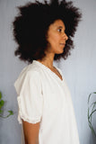 Victorian Short Sleeve Cotton Midi Nightgown