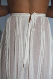 Victorian Pleated Sheer Slip Skirt w/ Lace Trim