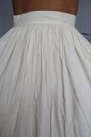 Victorian Cotton Pleated Slip Skirt w/ Ruffle Trim